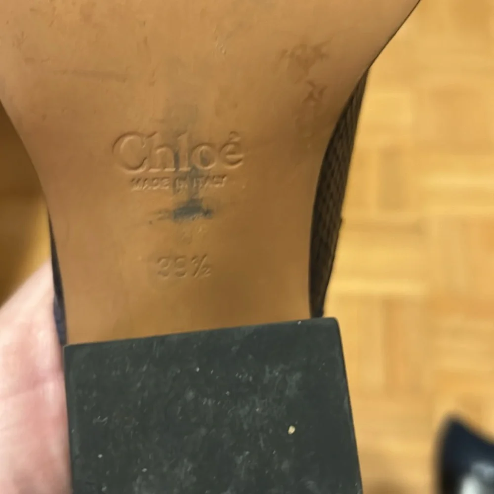 Chloe Elegant Blue Textured Shoes - Picture 7 of 15